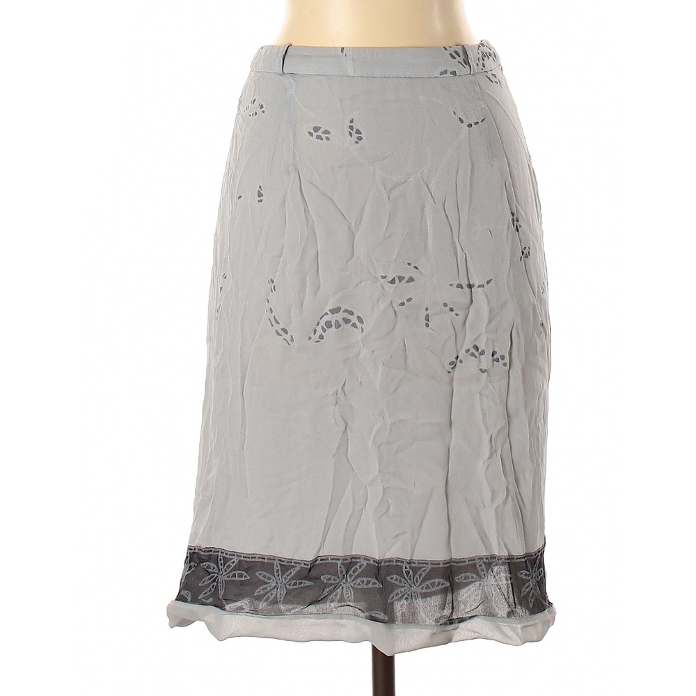 Vintage Giorgio Armani 90s Silk A-Line Skirt IT 38 US 2 Made Italy